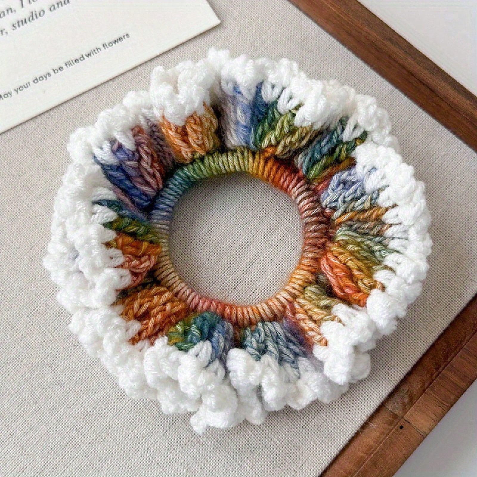 Outdoor Camping Events 2026 - 2026 Must-Have Whimsical Rainbow Crochet Scrunchie,