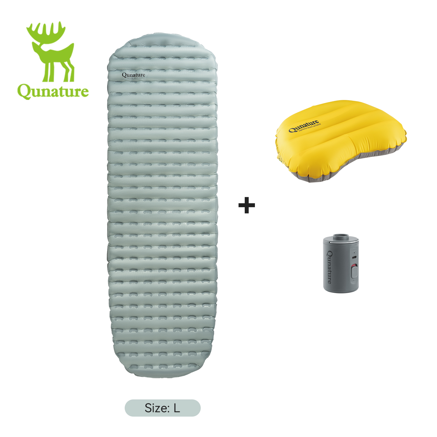Camp Pillow Compressible - Qunature 3Pcs/set Outdoor Camping Inflatable Mattress