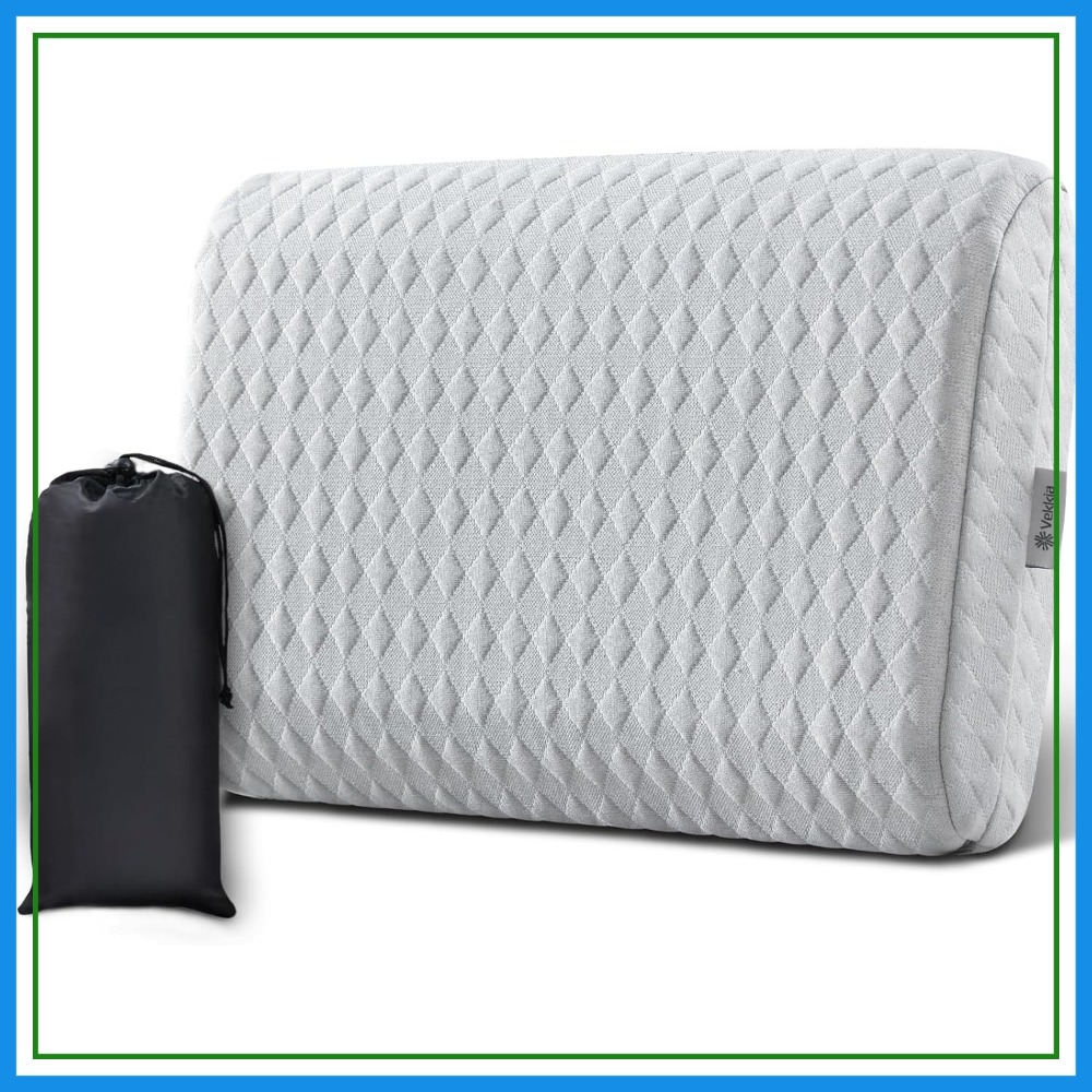 Camp Pillow Compressible - Memory Foam Travel Pillow, Portable Compressible