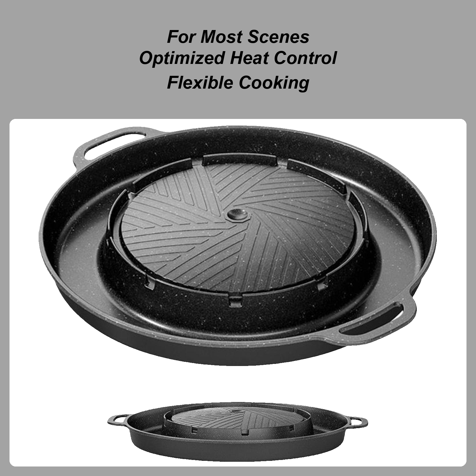 Outdoor Camping Griddle - 2-in-1 Grill & Hot Pan for