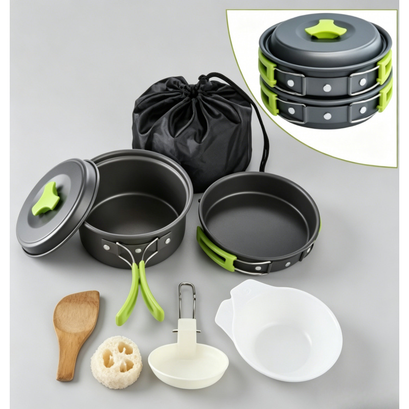 Outdoor Camping Kitchen Table - Portable Durable Camping Cookware Set Outdoor