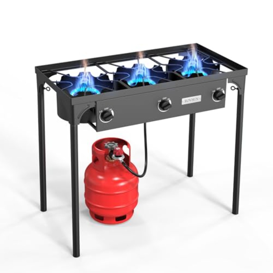 Outdoor Camping List - 3 Burner Propane Gas Stove 225