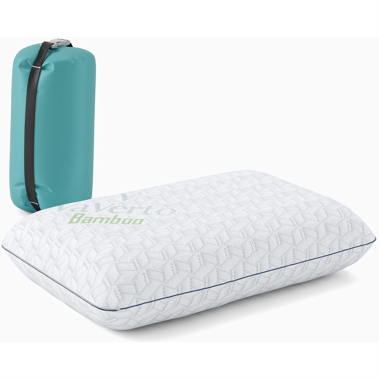 Camp Pillow Compressible - Small Memory Foam Bed Pillow for