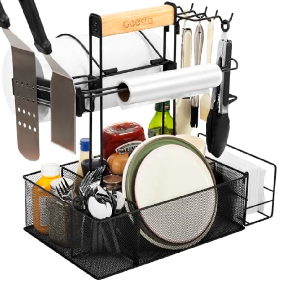 Outdoor Camping Ute - Grill Caddy for Outdoor Grill, BBQ