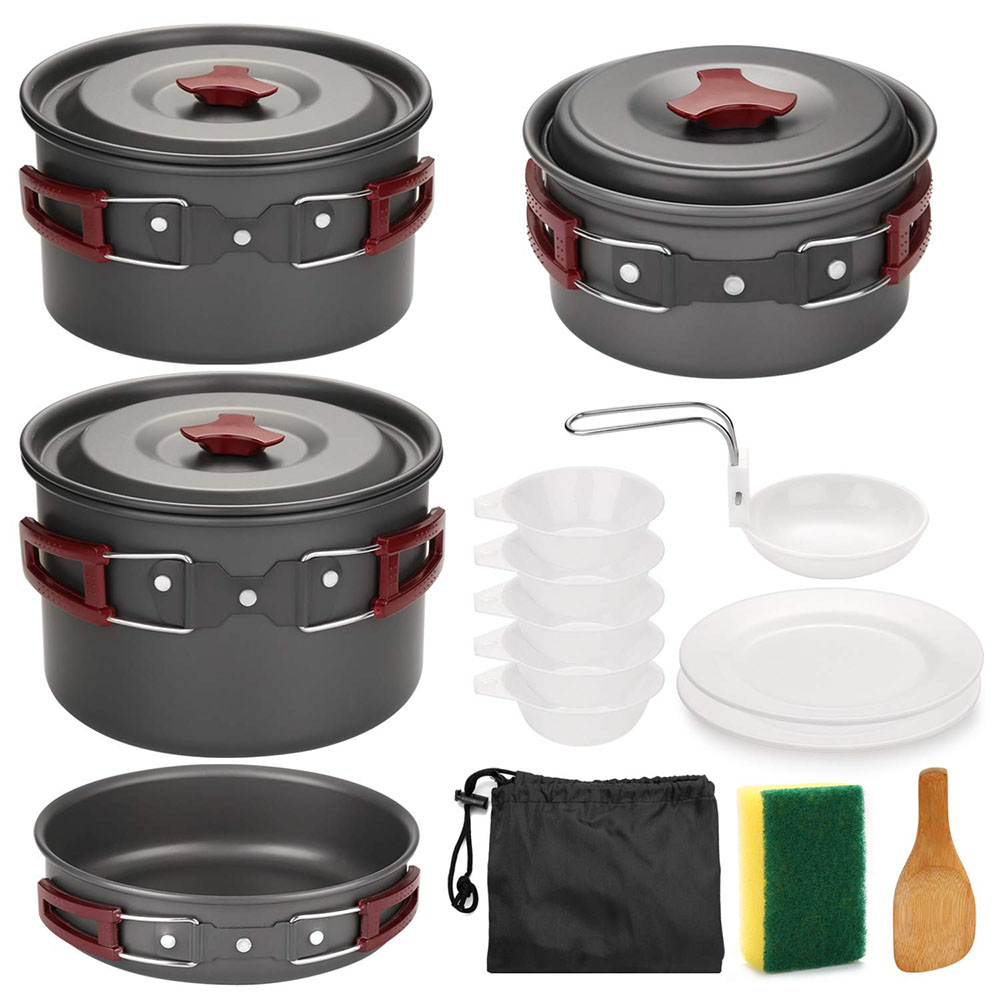 Outdoor Camping Kitchen Table - Outdoor Camping Cookware Kit Non Stick