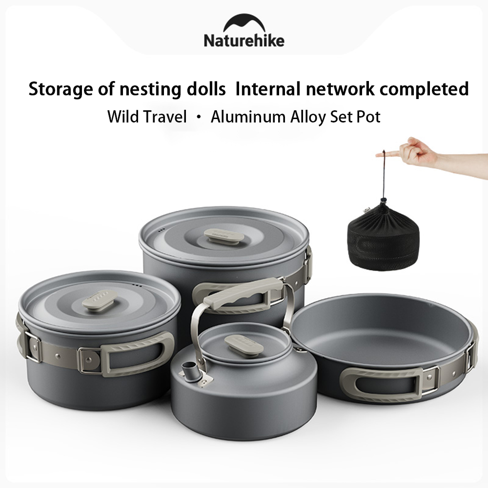 Outdoor Camping Kitchen Table - Naturehike Outdoor Pot Set,Camping Cooking Equipment,Portable