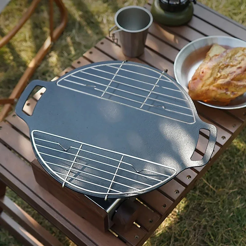 1Pcs BBQ Stainless Steel High  - Outdoor Camping Griddle ulasan dan harga
