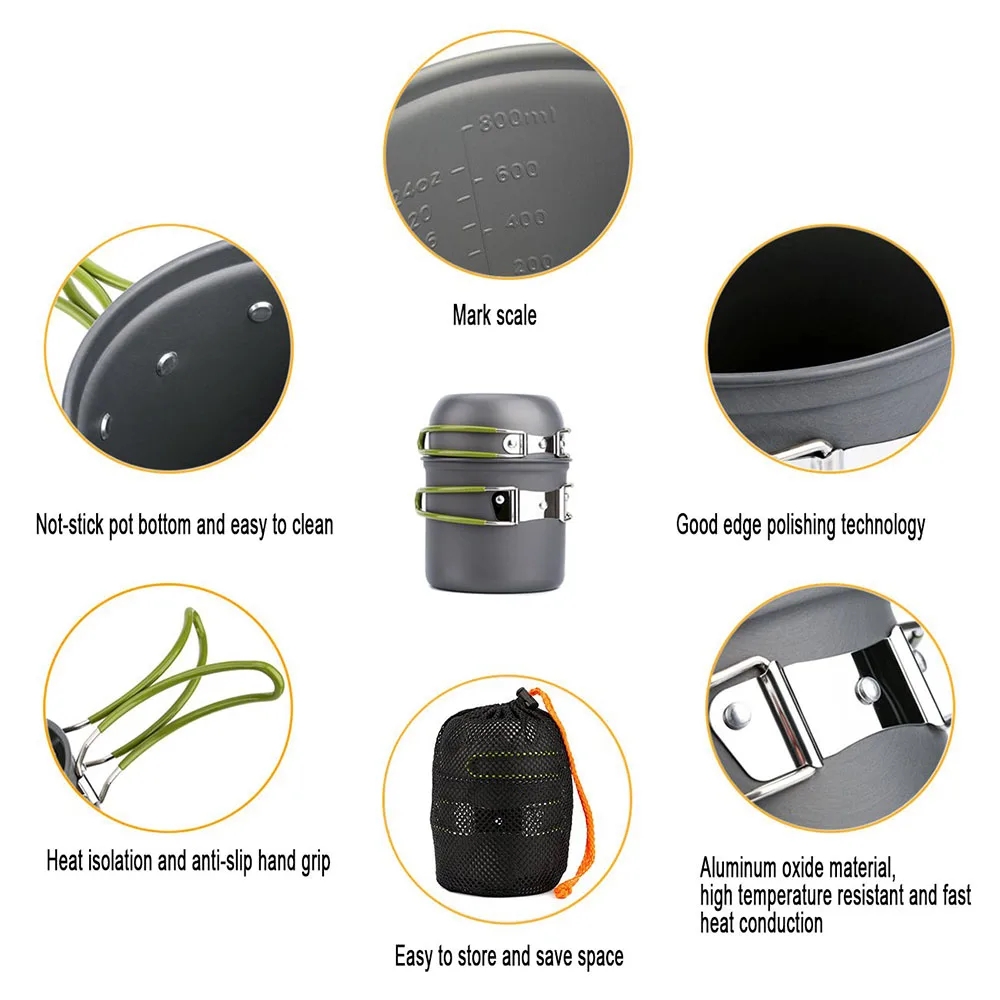 Camping Cookware Mess Kit Ultr - Outdoor Camping Kitchen Table ulasan dan harga