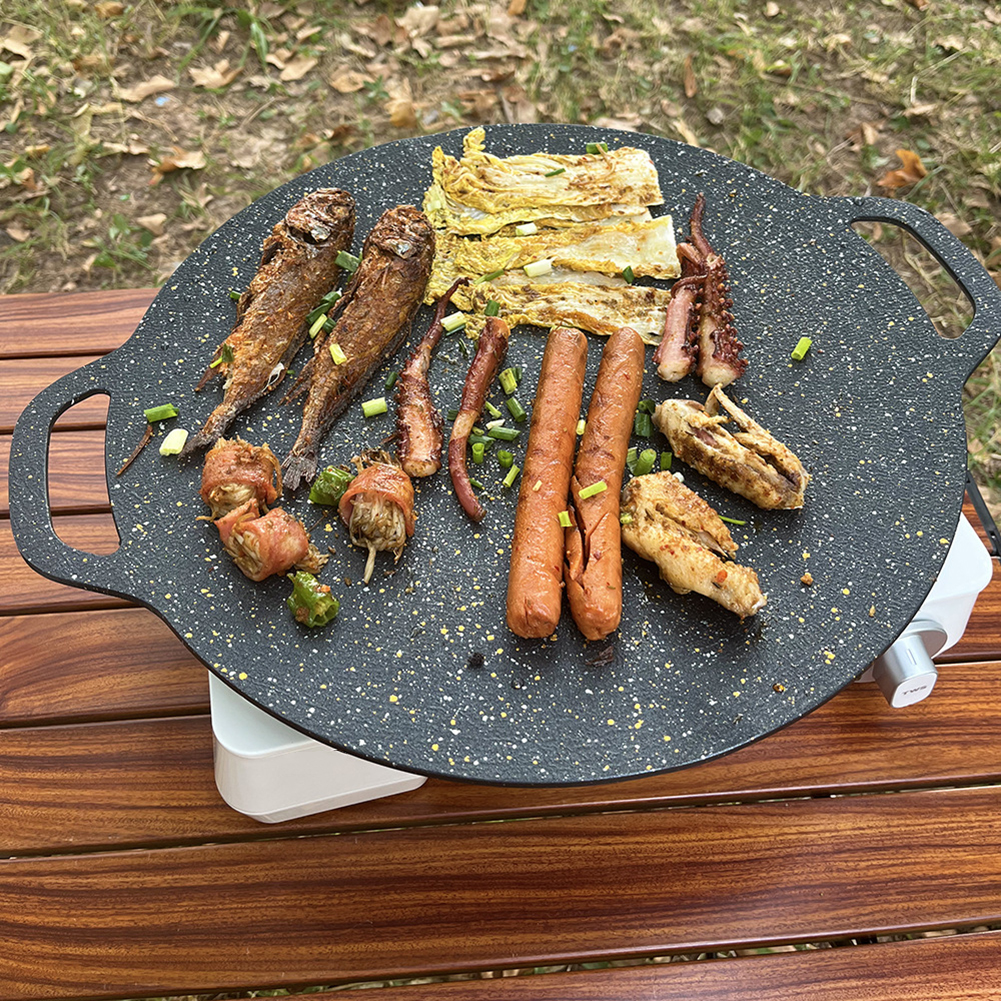 Round Baking Dishes Pans Non-s - Outdoor Camping Griddle ulasan dan harga