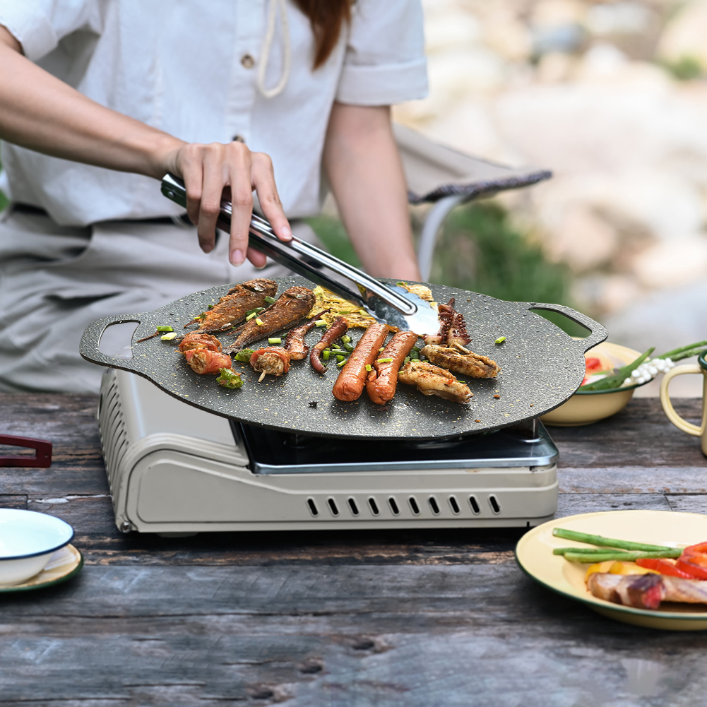 Round Baking Dishes Pans Non-s - Outdoor Camping Griddle ulasan dan harga