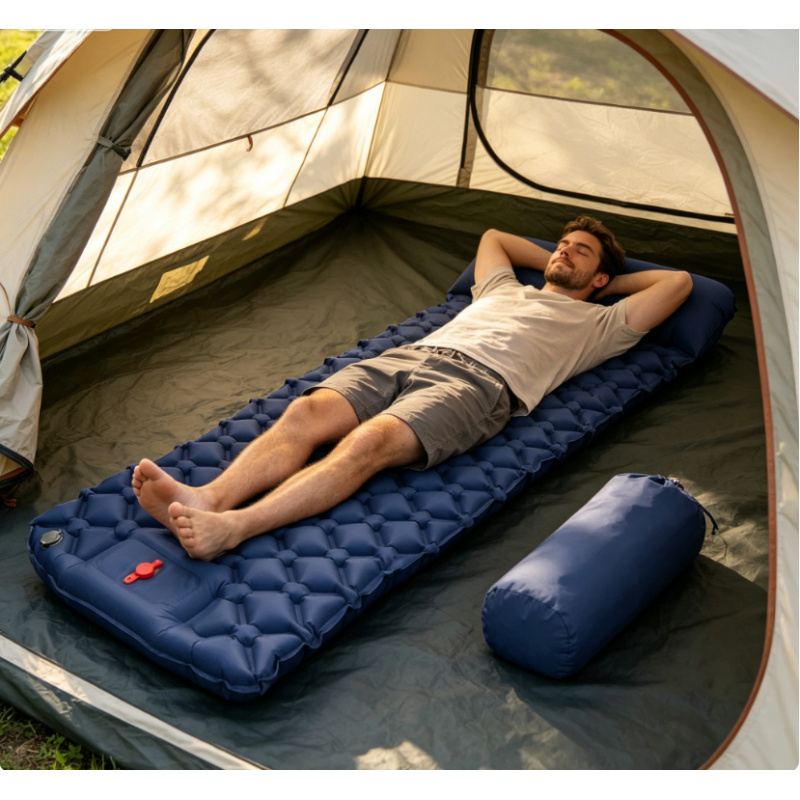 Outdoor Camping Inflatable Mat - Camp Pillow Compressible ulasan dan harga