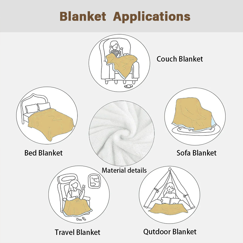 Warm Soft Flannel Throw Blanke - Outdoor Camping Movies ulasan dan harga