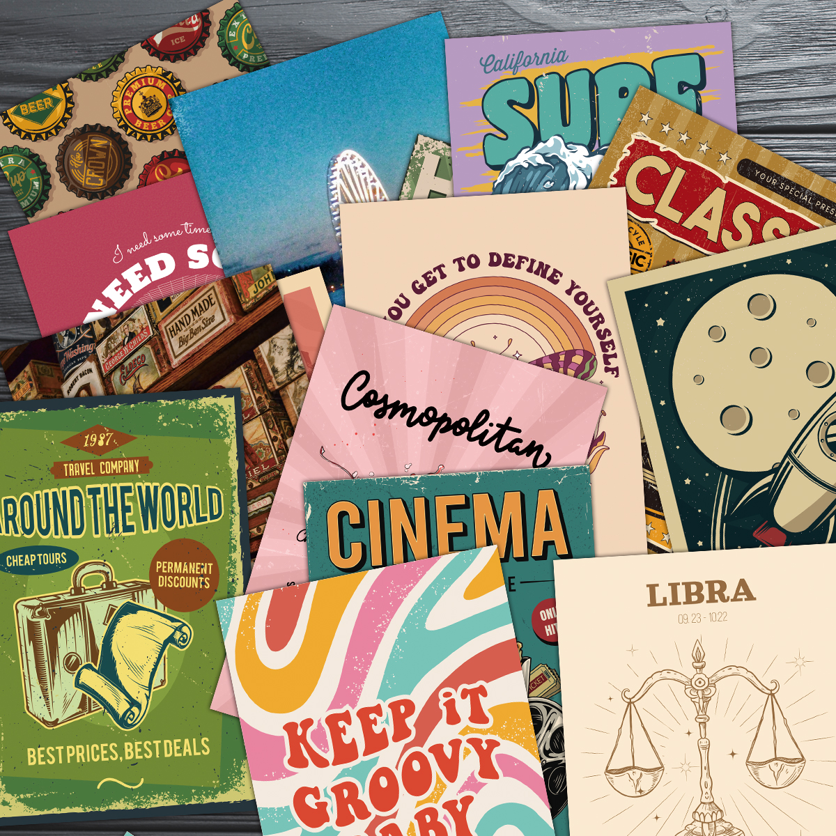 50pcs Vintage Wall Postcards W - Outdoor Camping Movies ulasan dan harga