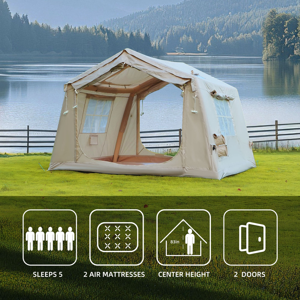 Easy Setup 8㎡  Waterproof Oxfo - Outdoor Camping Inflatable Tent ulasan dan harga