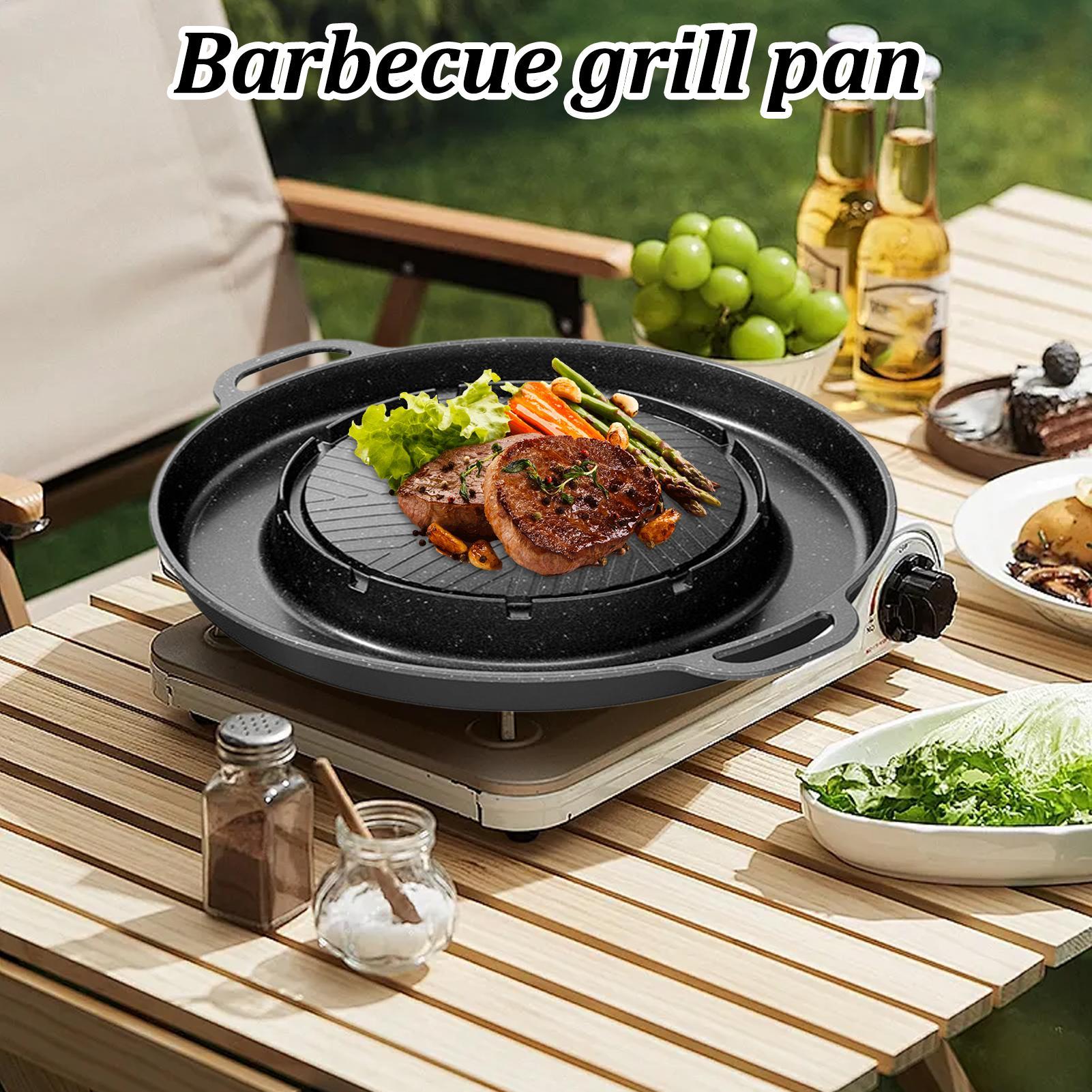 2-in-1 Grill & Hot Pan for Sto - Outdoor Camping Griddle ulasan dan harga