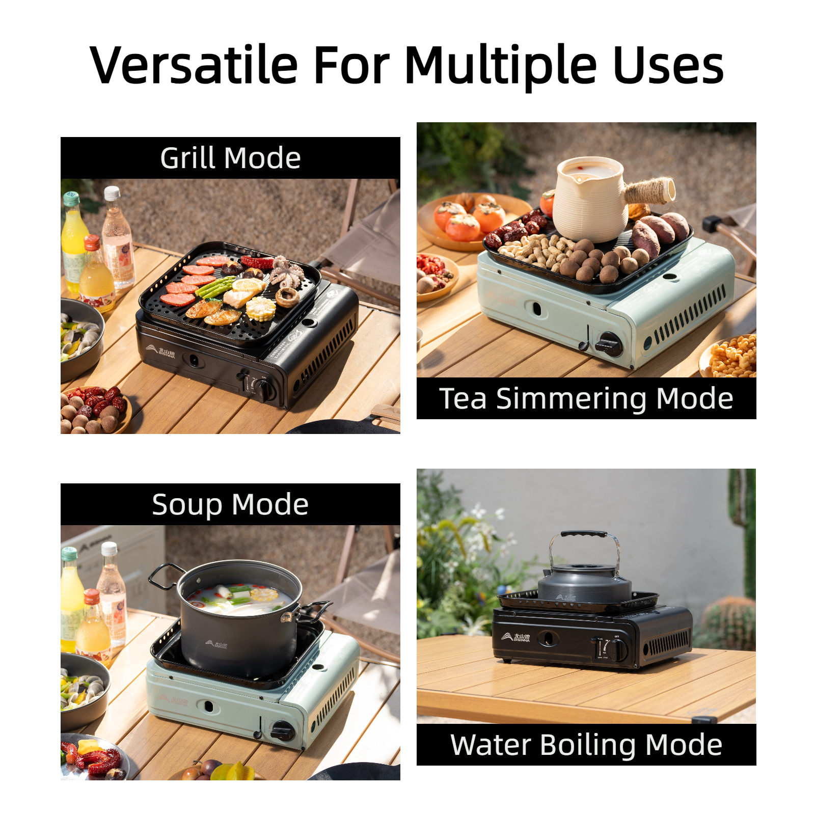 BISINNA Camping Gas Stove Port - Outdoor Camping Griddle ulasan dan harga