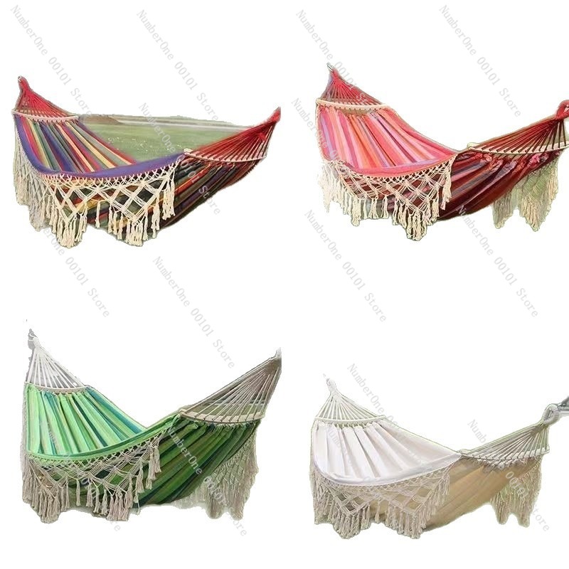 Canvas Double Hammock with Tas - Outdoor Camping Chairs ulasan dan harga