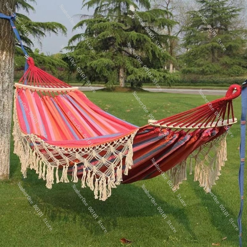 Canvas Double Hammock with Tas - Outdoor Camping Chairs ulasan dan harga