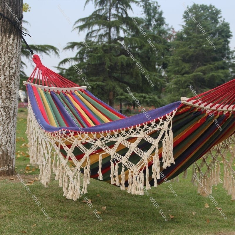 Canvas Double Hammock with Tas - Outdoor Camping Chairs ulasan dan harga