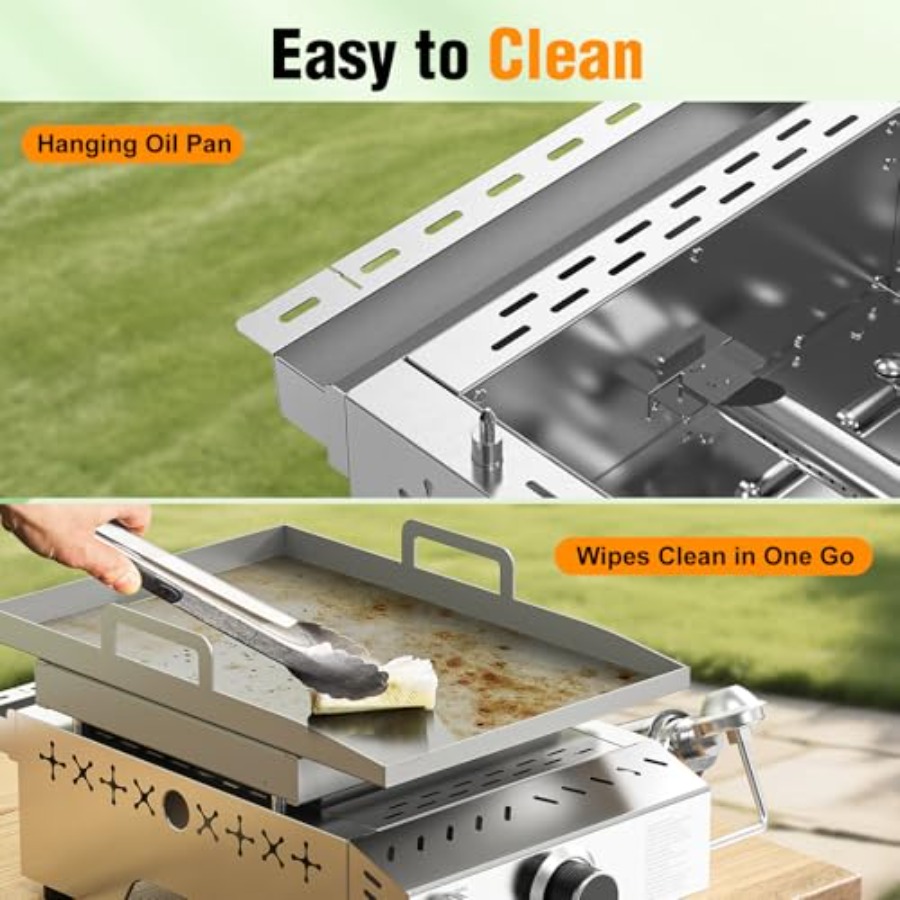 Stainless Steel Tabletop Grill - Outdoor Camping Griddle ulasan dan harga