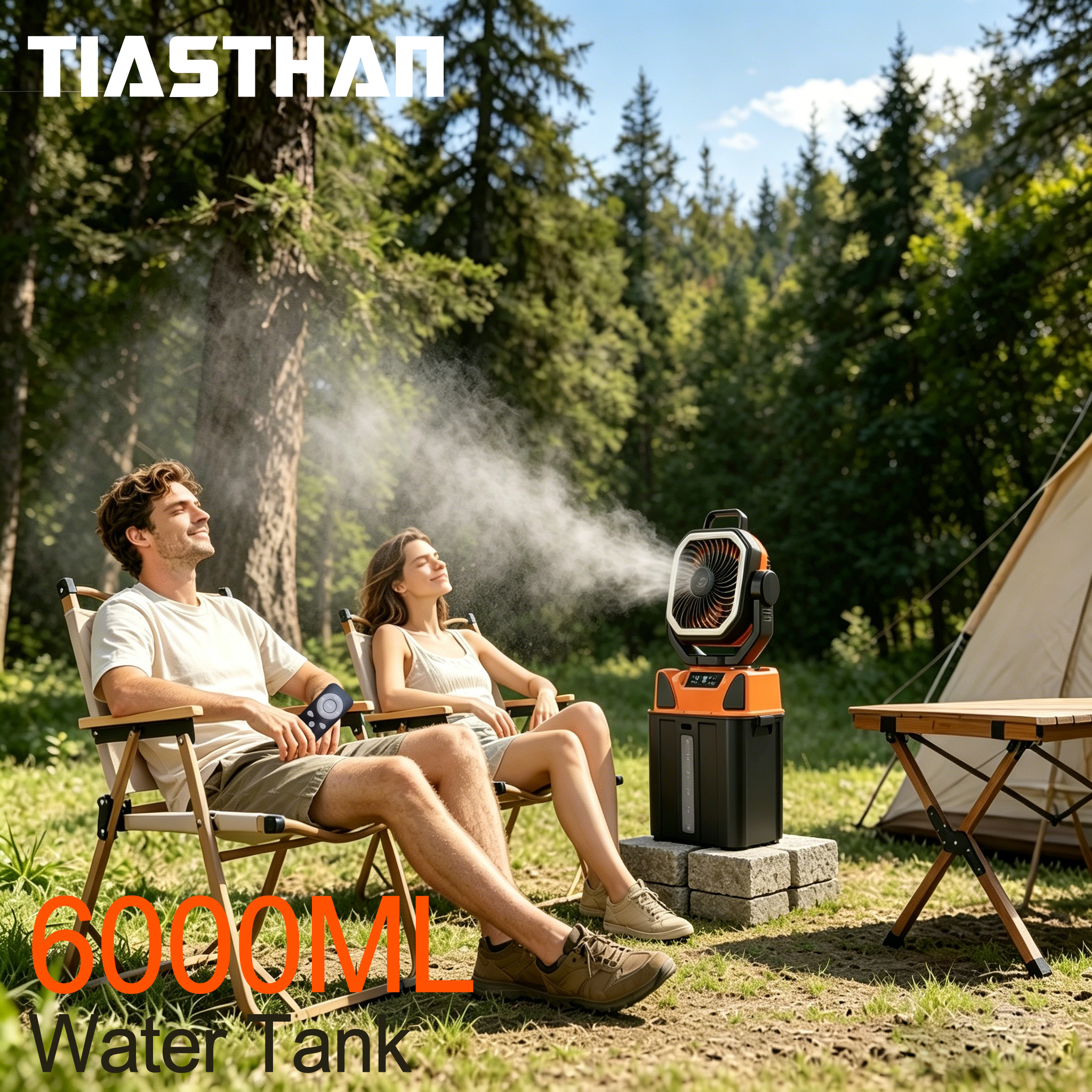 30000mAh Spray Camping Fan wit - Outdoor Camping Ventilator ulasan dan harga
