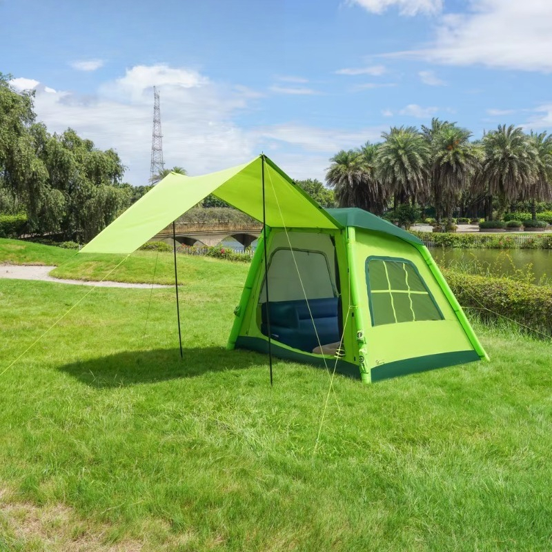 Portable Oxford Waterproof Inf - Outdoor Camping Inflatable Tent ulasan dan harga