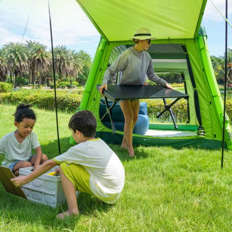 Portable Oxford Waterproof Inf - Outdoor Camping Inflatable Tent ulasan dan harga