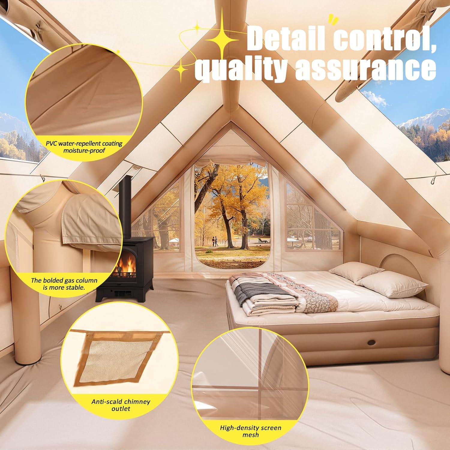 6-8 Person Inflatable Camping  - Outdoor Camping Inflatable Tent ulasan dan harga