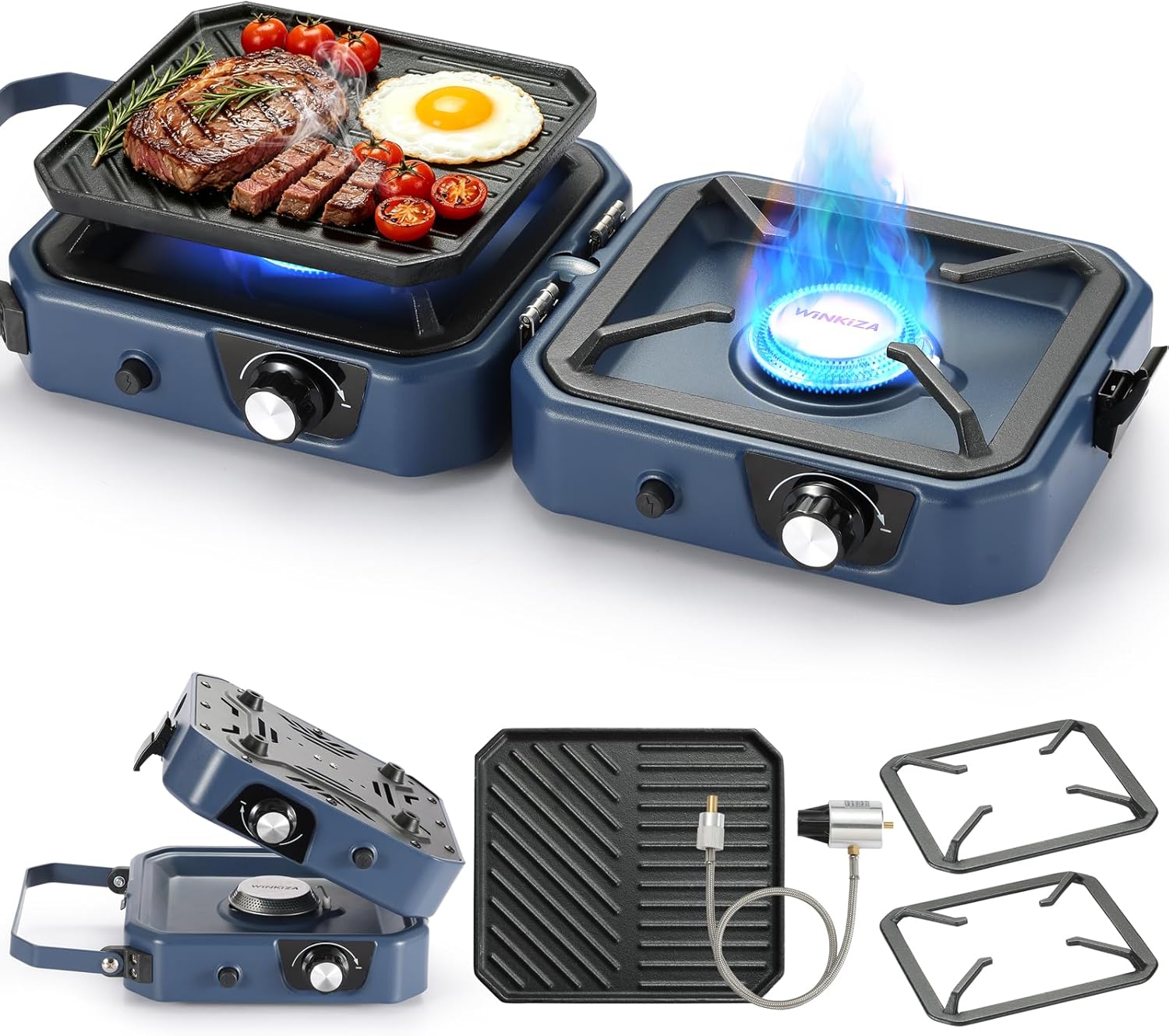 Portable 2 Burner Propane Camp - Outdoor Camping Griddle ulasan dan harga