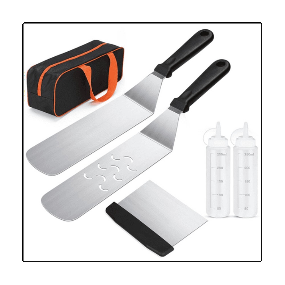 6pcs BBQ Tools Set Griddle Acc - Outdoor Camping Griddle ulasan dan harga