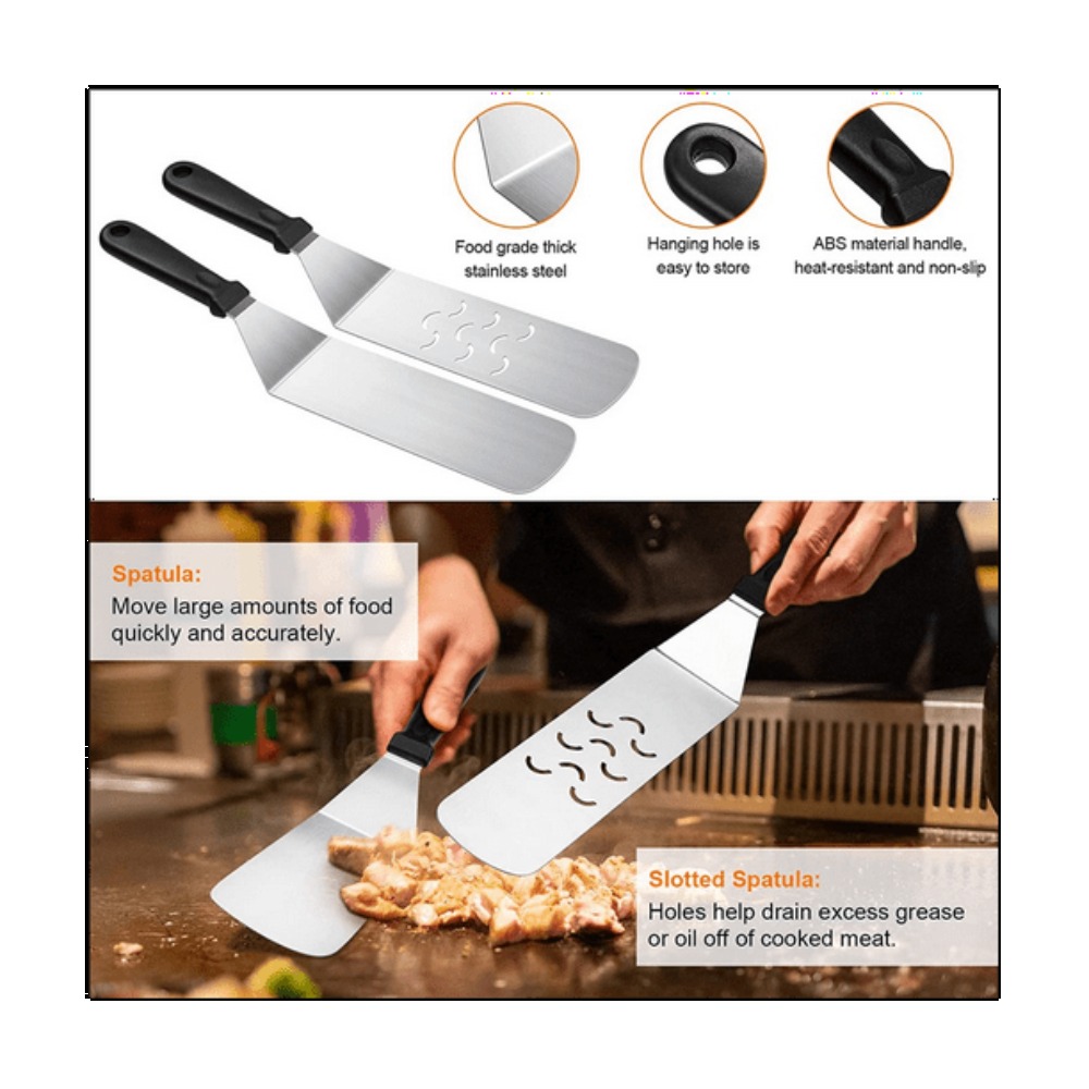 6pcs BBQ Tools Set Griddle Acc - Outdoor Camping Griddle ulasan dan harga