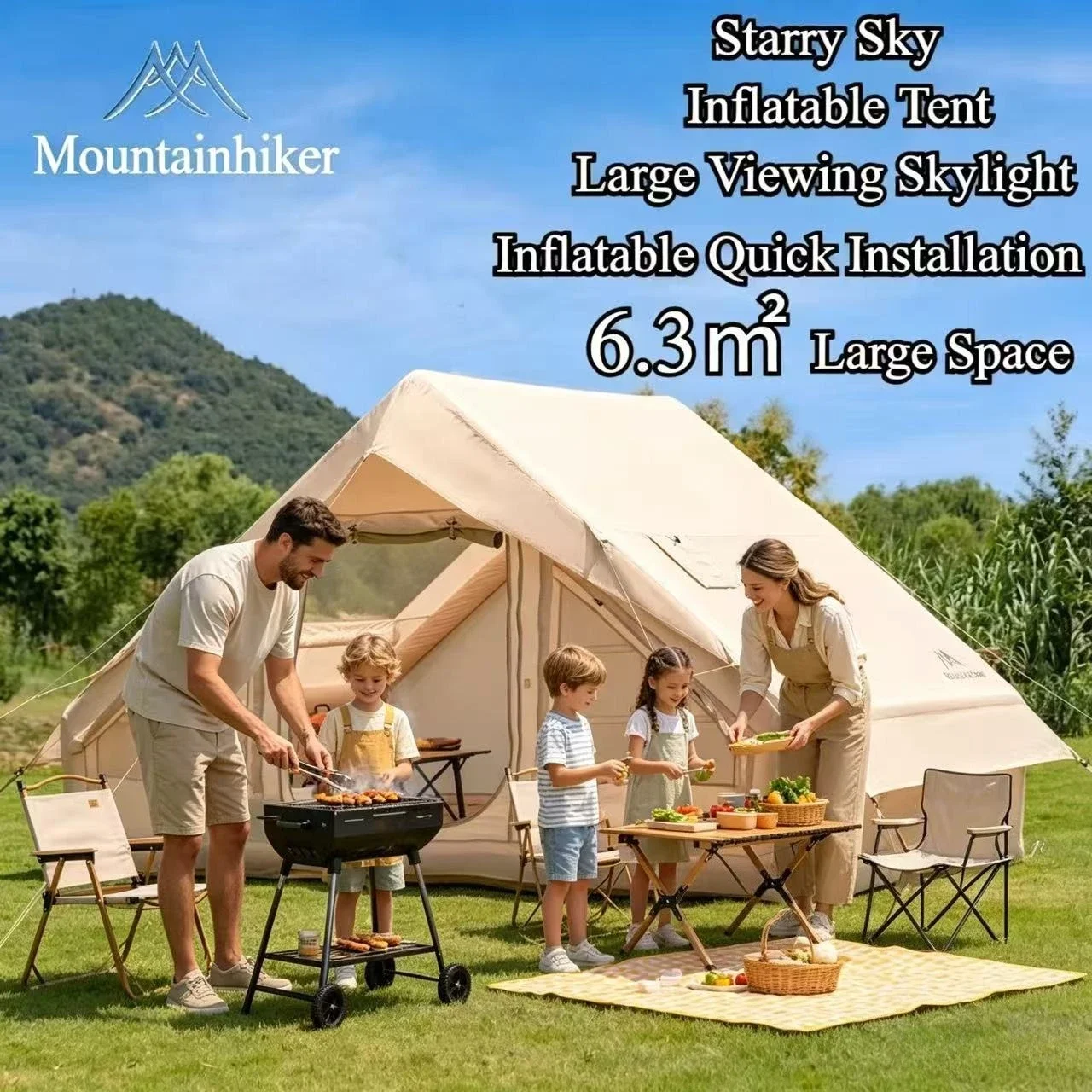 MOUNTAINHIKER Extra Large Infl - Outdoor Camping Inflatable Tent ulasan dan harga