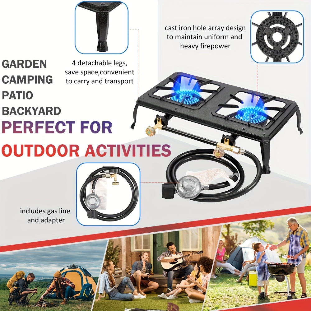 1/2 Burner Propane Camping Sto - Outdoor Camping List ulasan dan harga