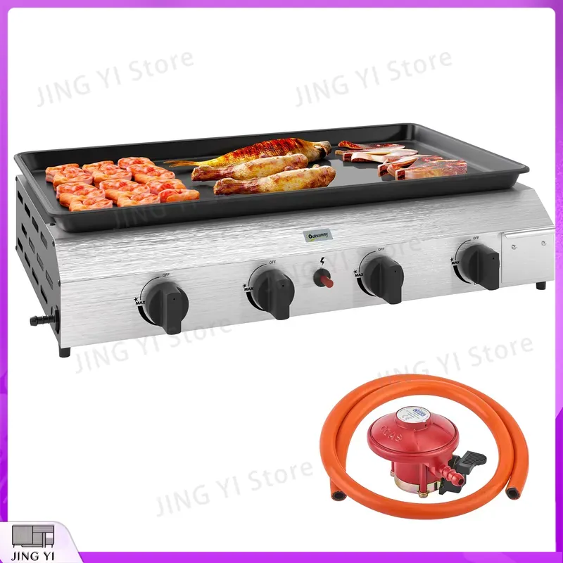 Gas Grill BBQ Grill with Non-S - Outdoor Camping Griddle ulasan dan harga