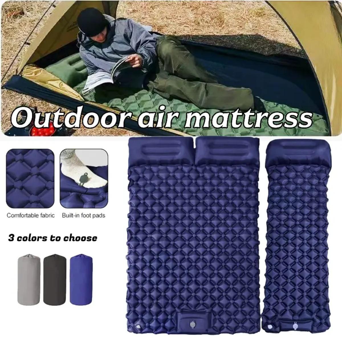 Single & Double Inflatable Air - Camp Pillow Compressible ulasan dan harga