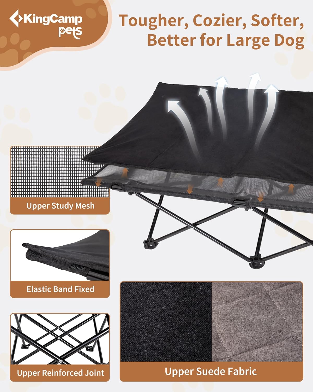 Elevated Dog Bed for Large Dog - Outdoor Camping Dog Bed ulasan dan harga