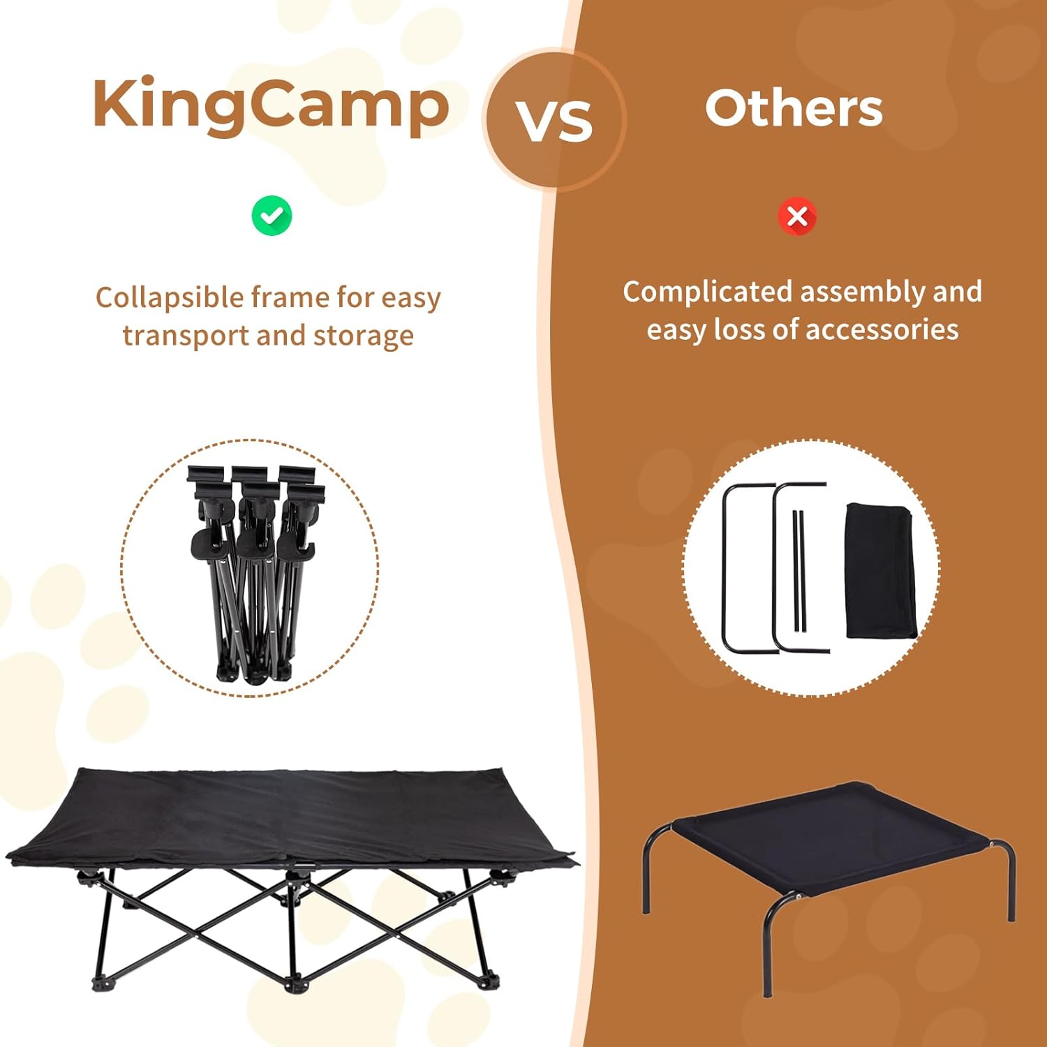 Elevated Dog Bed for Large Dog - Outdoor Camping Dog Bed ulasan dan harga