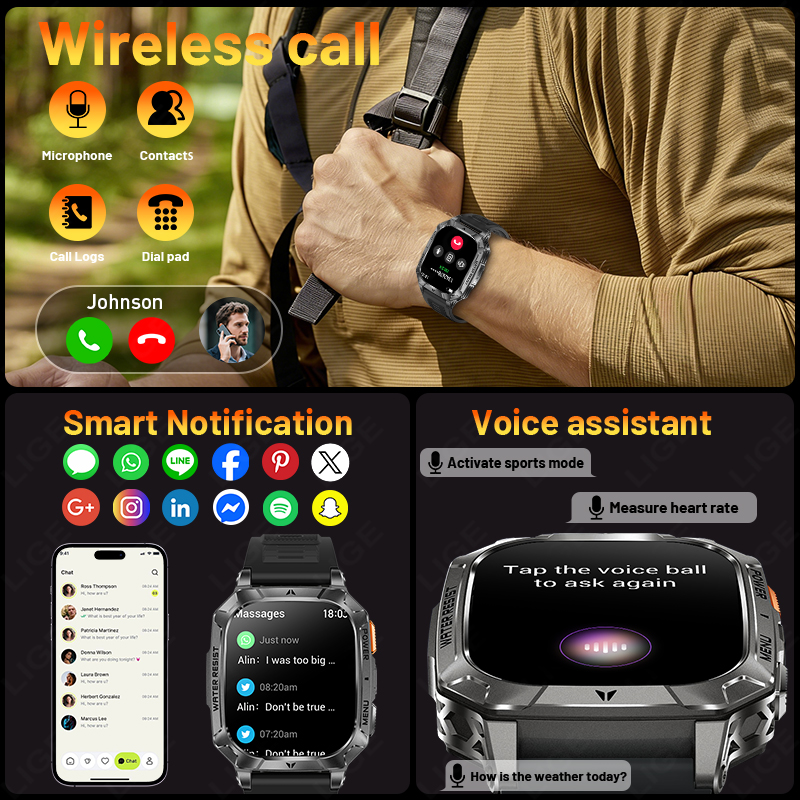 2026 New Men Outdoor Smart Wat - Outdoor Camping Japan ulasan dan harga