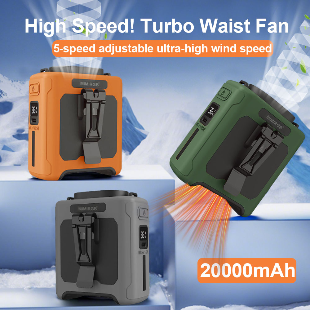 Waist Clip Fan Portable Hangin - Outdoor Camping Ventilator ulasan dan harga