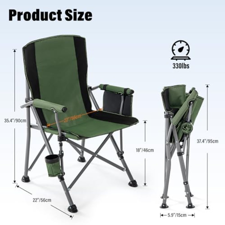 Camping Chair for Adults, Heav - Outdoor Camping Chairs Folding ulasan dan harga