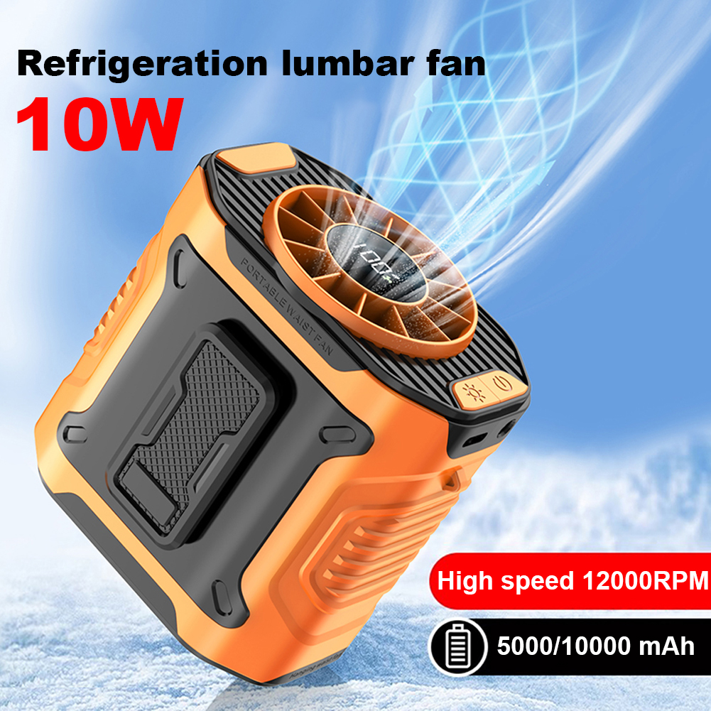 Mini Travel Wearable Waist Fan - Outdoor Camping Ventilator ulasan dan harga
