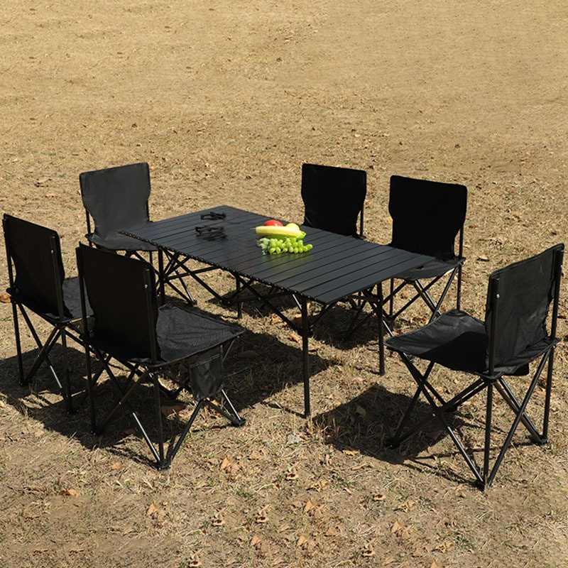 7-Piece Outdoor Table and Chai - Jinli Outdoor Camping ulasan dan harga