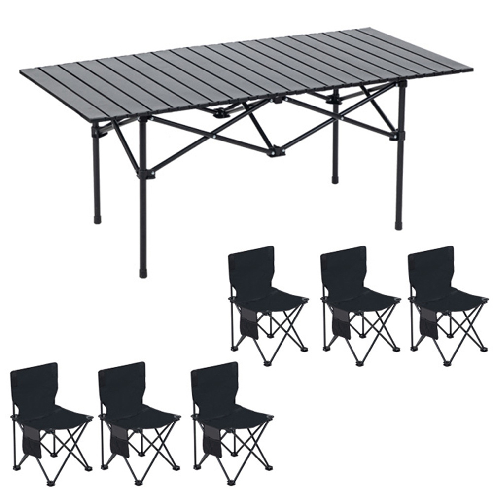 7-Piece Outdoor Table and Chai - Jinli Outdoor Camping ulasan dan harga