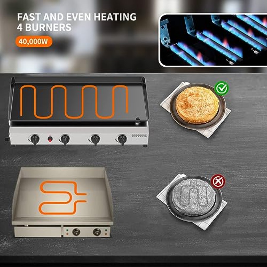4 Burner Gas Griddle 30 Inch O - Outdoor Camping Griddle ulasan dan harga