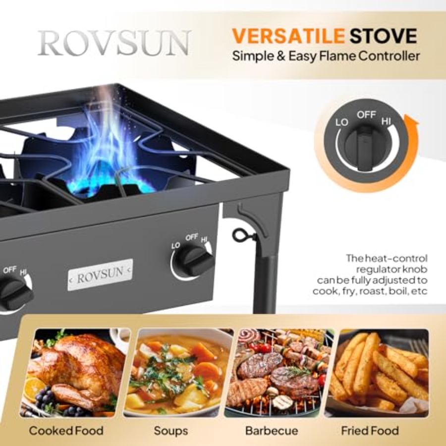 3 Burner Propane Gas Stove wit - Outdoor Camping List ulasan dan harga