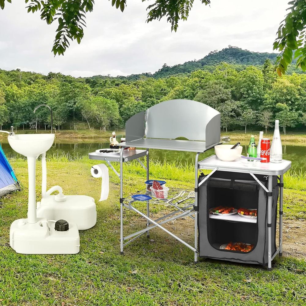 Camping Kitchen Table, Portabl - Outdoor Camping Kitchen Table ulasan dan harga