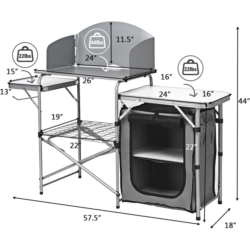 Camping Kitchen Table, Portabl - Outdoor Camping Kitchen Table ulasan dan harga