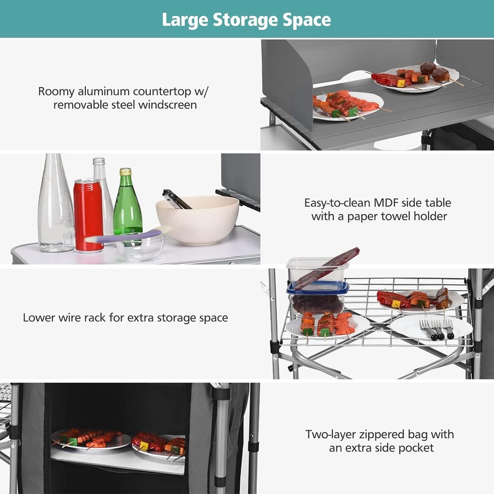 Camping Kitchen Table, Portabl - Outdoor Camping Kitchen Table ulasan dan harga