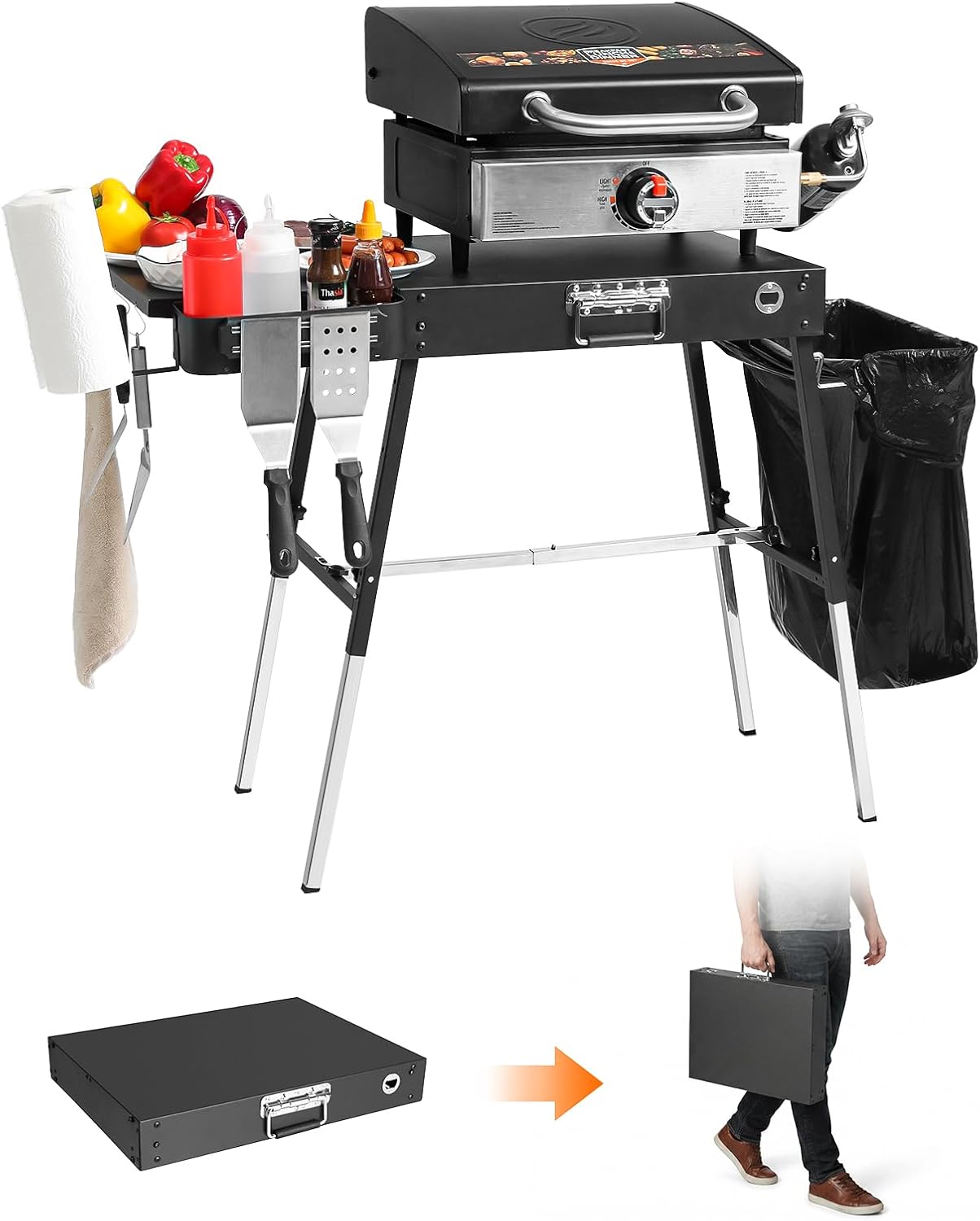 Outdoor Folding Grill Table, A - Outdoor Camping Griddle ulasan dan harga