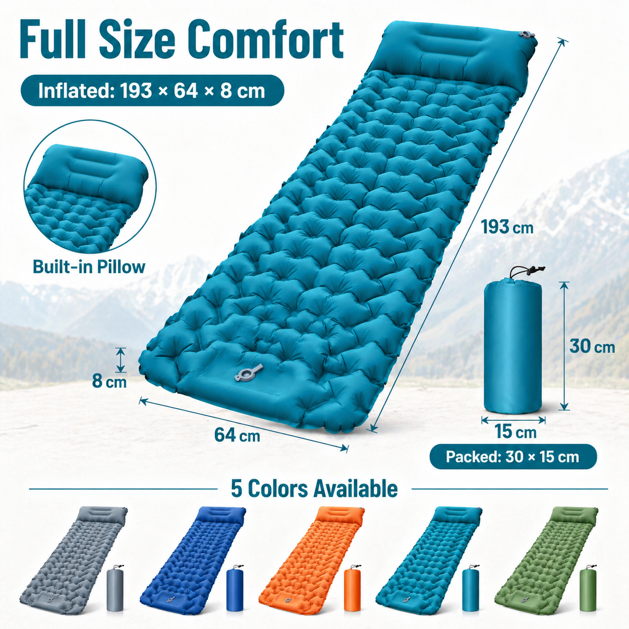 Ultralight Inflatable Camping  - Camp Pillow Compressible ulasan dan harga